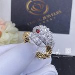 Bulgari Serpenti Snake Ring Diamond & Ruby In 18kw Gold (5)