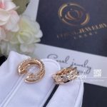 Bulgari B.zero1 Small Hoop Earrings In 18 Kt Rose Gold Set With Pavé Diamonds On The Spiral Ref. 348036 (6)