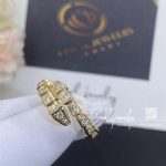 Bulgari Serpenti Viper 18 Kt Yellow Gold Ring Set With Pavé Diamonds Ref. 354711 (3)