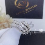 Bulgari Serpenti Viper Two Coil 18 Kt White Gold Ring, Set With Pavé Diamonds Ref. 357266 (3)