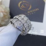 Bulgari Serpenti Viper Two Coil Ring In 18 Kt White Gold, Set With Full Pavé Diamonds Ref. 345227 (1)