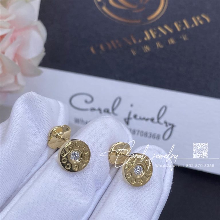 Bulgari Bvlgari Yellow Gold Diamond Earrings 347981 (6)