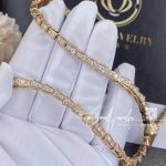 Bulgari Serpenti Viper Slim Necklace In 18 Kt Rose Gold, Set With Full Pavé Diamonds Ref. 351090 (8)