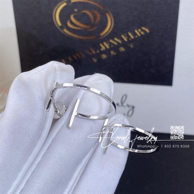 Tiffany T Hoop Earrings In 18k White Gold (2)