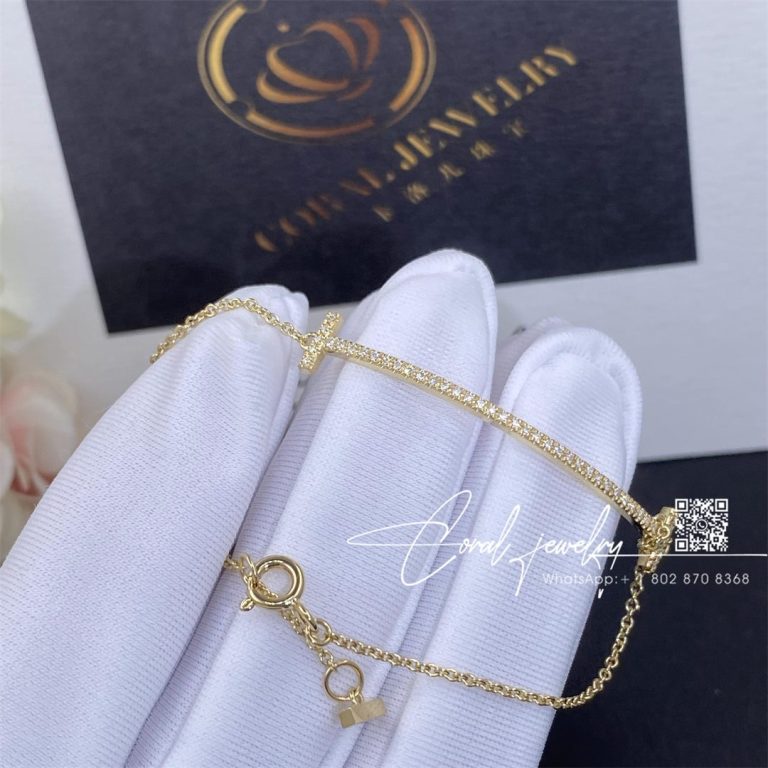 Tiffany T Smile Bracelet In Yellow Gold With Diamonds (2)