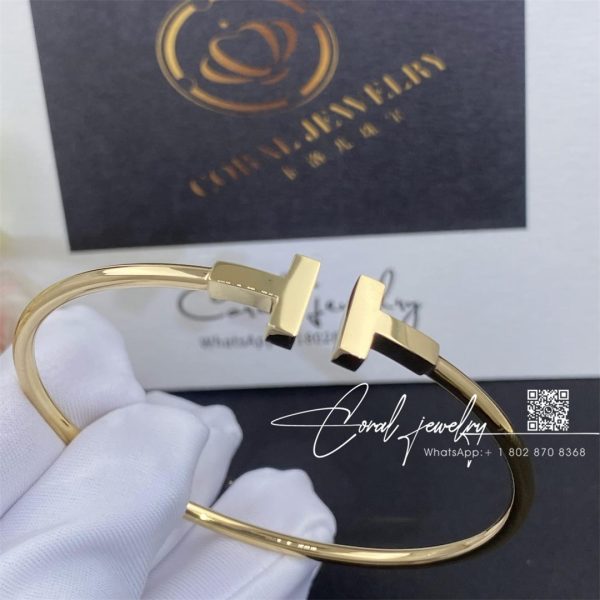 Tiffany T Wire Bracelet In 18k Gold (5)