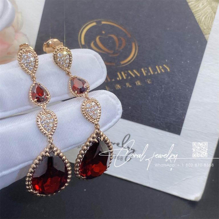 Boucheron Serpent Bohème Pendant Earrings, Rhodolite Garnets, Xs And L Motifs Jco01312 (3)