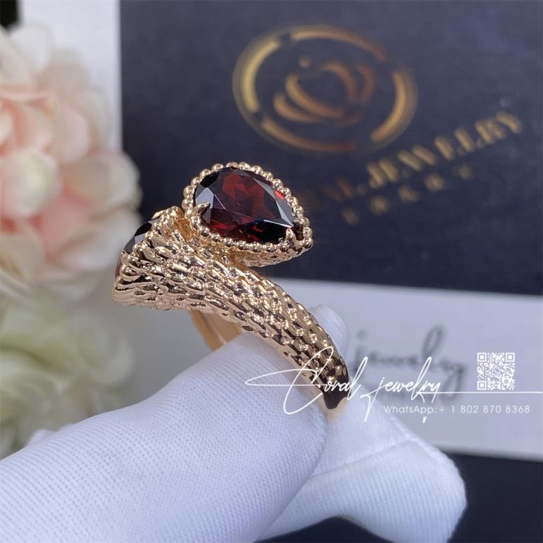 Boucheron Serpent Bohème Two Stone Ring, S Motifs Rhodolite Jrg02824 (2)