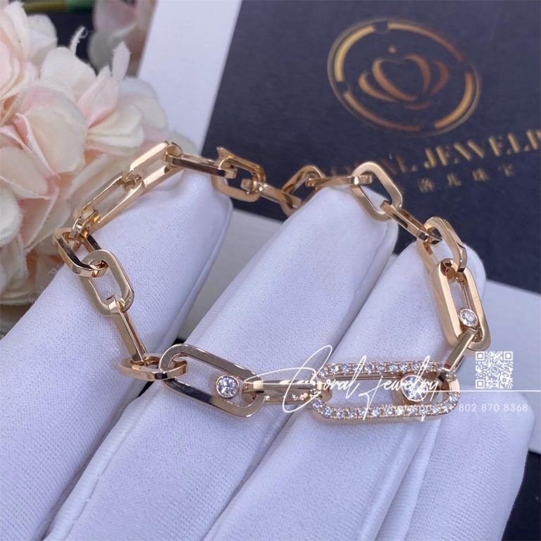 Messika Move Link Pavé Yellow Gold Diamond Bracelet 12576 Pg (8)