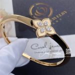 Roberto Coin Princess Flower Bangle Rose Gold With Diamonds (6)