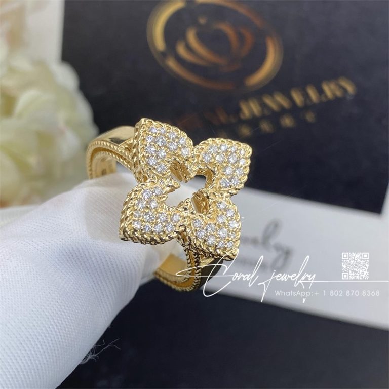 Roberto Coin Venetian Princess Ring In 18kt Yellow Gold With Diamonds. Medium Version (1)