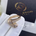 Marli Cleo Full Diamond Midi Slim Ring In Rose Gold (1)