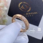 Roberto Coin 18k Rose Gold Mosaic Alternating Diamond Ring (8)