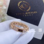 Roberto Coin 18k Rose Gold Mosaic Alternating Diamond Ring (9)