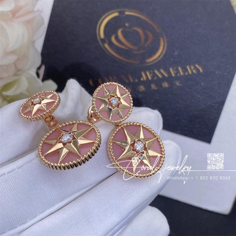 Dior Rose Des Vents Earring Pink Gold, Diamonds And Pink Opal (3)