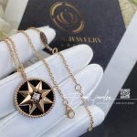 Large Rose Des Vents Medallion Rose Gold, Diamond And Onyx (3)