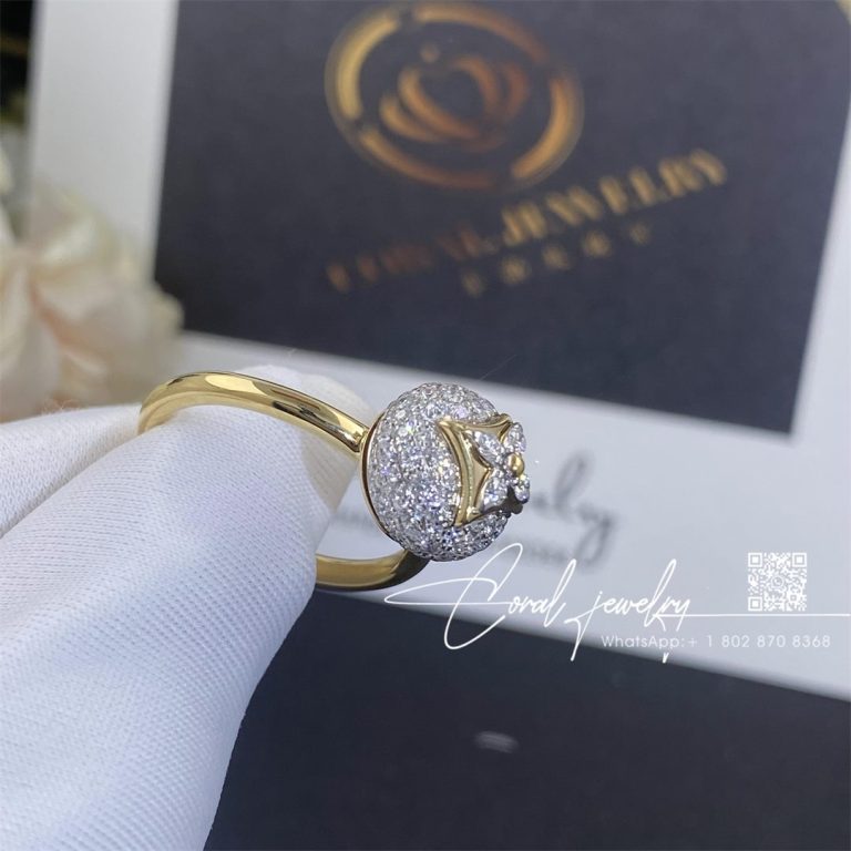 Louis Vuitton Color Blossom Ring, Yellow Gold, White Gold And PavÃ© Diamond Q9l98d (3)