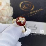 Louis Vuitton Color Blossom Ring, Yellow Gold, White Gold, Cornelian And Diamonds Q9n92a (7)