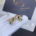 Marli Cleo Diamond Huggie Earrings In Rose Gold Green Agate (1)