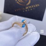 Marli Cleo Diamond Slim Ring In Rose Gold Turquoise (3)