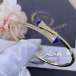 Marli Cleo Diamond Slim Slip On Bracelet In Yellow Gold Lapis Lazuli (6)