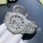 Audemars Piguet Royal Oak Steel 41mm Moissanite Diamond Watch 25ct (1)