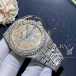 Audemars Piguet Royal Oak Steel Two Tone Rose Gold 41mm Moissanite Diamond Watch 25ct (4)