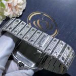 Cartier Santos 41mm Moissanite Diamond Watch 20ct Colored Arabic Numerals (8)