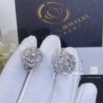 Chanel Bouton De Camélia Earrings 18k White Gold, Diamonds J12072 (3)