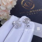 Chanel Cc Logo Earrings Small Version 18k White Gold, Diamonds (4)