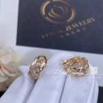 Chanel Coco Crush Earrings Quilted Motif, 18k Beige Gold, Diamonds J12573 (6)