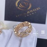 Chanel Coco Crush Ring Quilted Motif, Small Version, 18k Beige Gold, Diamonds J11101 (2)