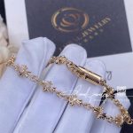 Chrome Hearts Tiny E Cross Bracelet In 22k Rose Gold With Diamonds (5)