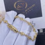 Chrome Hearts Tiny E Cross Bracelet In 22k Yellow Gold With Diamonds (4)