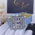 Charles Oudin Pansy Retro 24mm Medium 18 Karat White Gold, Satin, Pearl And Diamond Watch (7)