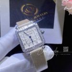 Charles Oudin Pansy Retro 24mm Watch Arabic Style Arabic Style White Straps (4)