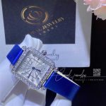 Charles Oudin Pansy Retro 24mm Watch Arabic Style Blue Straps (4)