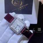 Charles Oudin Pansy Retro 24mm Watch Arabic Style Maroon Straps (1)