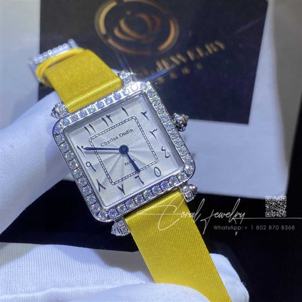 Charles Oudin Pansy Retro 24mm Watch Arabic Style Yellow Straps (1)