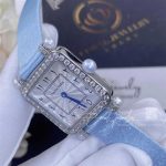 Charles Oudin Pansy Retro With Pearls Watch Medium 24mm Arabic Style Baby Blue Straps (2)