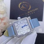 Charles Oudin Pansy Retro With Pearls Watch Medium 24mm Arabic Style Baby Blue Straps (7)