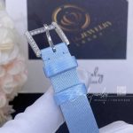 Charles Oudin Pansy Retro With Pearls Watch Medium 24mm Arabic Style Baby Blue Straps (9)