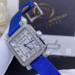 Charles Oudin Pansy Retro With Pearls Watch Medium 24mm Arabic Style Blue Straps (3)