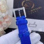 Charles Oudin Pansy Retro With Pearls Watch Medium 24mm Arabic Style Blue Straps (4)