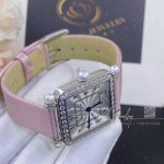 Charles Oudin Pansy Retro With Pearls Watch Medium 24mm Arabic Style Pink Straps (8)