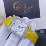 Charles Oudin Pansy Retro With Pearls Watch Medium 24mm Arabic Style Yellow Straps (4)