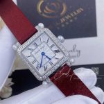 Charles Oudin Pansy Retro With Pearls Watch Medium 24mm Maroon Straps (1)