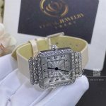 Charles Oudin Rose Retro 24mm Medium Satin And Diamond Watch Arabic Style Hindu Numerals (4)