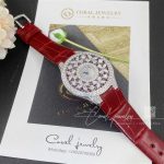 Graff Classic Butterfly Watch Diamond Set Ruby Dial, White Gold, Red Alligator Strap (10)