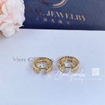 Bulgari B.zero1 Small Hoop Earrings In 18 Kt Yellow Gold Set With Pavé Diamonds Ref. 348036 (4)